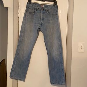 Levi’s 501. Straight leg button fly.